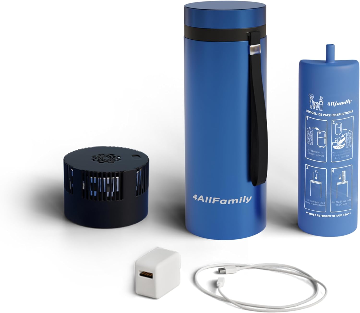 4ALLFAMILY EXPLORER 72 Hours 1-7 Pen Medical Insulin Cooler Travel CASE USB Charger + BIOGEL Ideal Diabetic Medicine Portable Insulina Carrying Bag TSA Approved Medication Bottle Diabetes Storage Vial 4ALLFAMILY EXPLORER 72 Hours 1-7 Pen Medical Insulin Cooler Travel CASE USB Charger + BIOGEL Ideal Diabetic Medicine Portable Insulina Carrying Bag TSA Approved Medication Bottle Diabetes Storage Vial