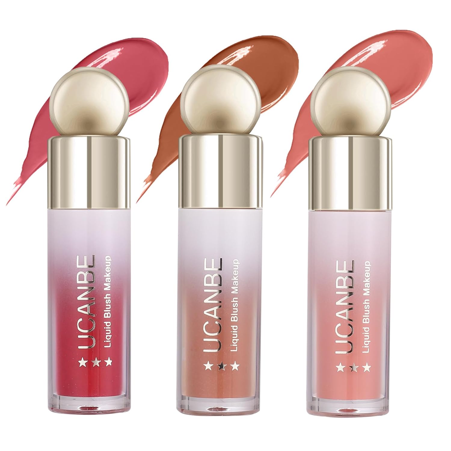 UCANBE 3 PCS Liquid Blush Makeup Set, Blendable Soft Cream Face Blush for Cheeks, Natural Matte Finish Looking Long-Wearing Smudge-Proof Moisturizing Makeup(01) UCANBE 3 PCS Liquid Blush Makeup Set, Blendable Soft Cream Face Blush for Cheeks, Natural Matte Finish Looking Long-Wearing Smudge-Proof Moisturizing Makeup(01)