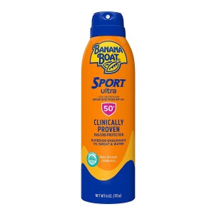Banana Boat Sport Ultra SPF 50 Sunscreen Spray, 6oz | Banana Boat Sunscreen Spray SPF 50, Oxybenzone Free Sunscreen, Sport Sunscreen Sunblock, Spray On Sunscreen, Water Resistant Sunscreen, 6oz