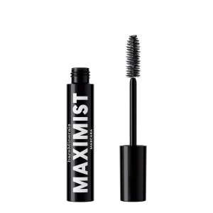 bareMinerals Maximist Phyto-Fiber Volumizing Black Mascara for Visibly Thicker Lashes, All-Day Wear, Waterproof Mascara Black, Vegan