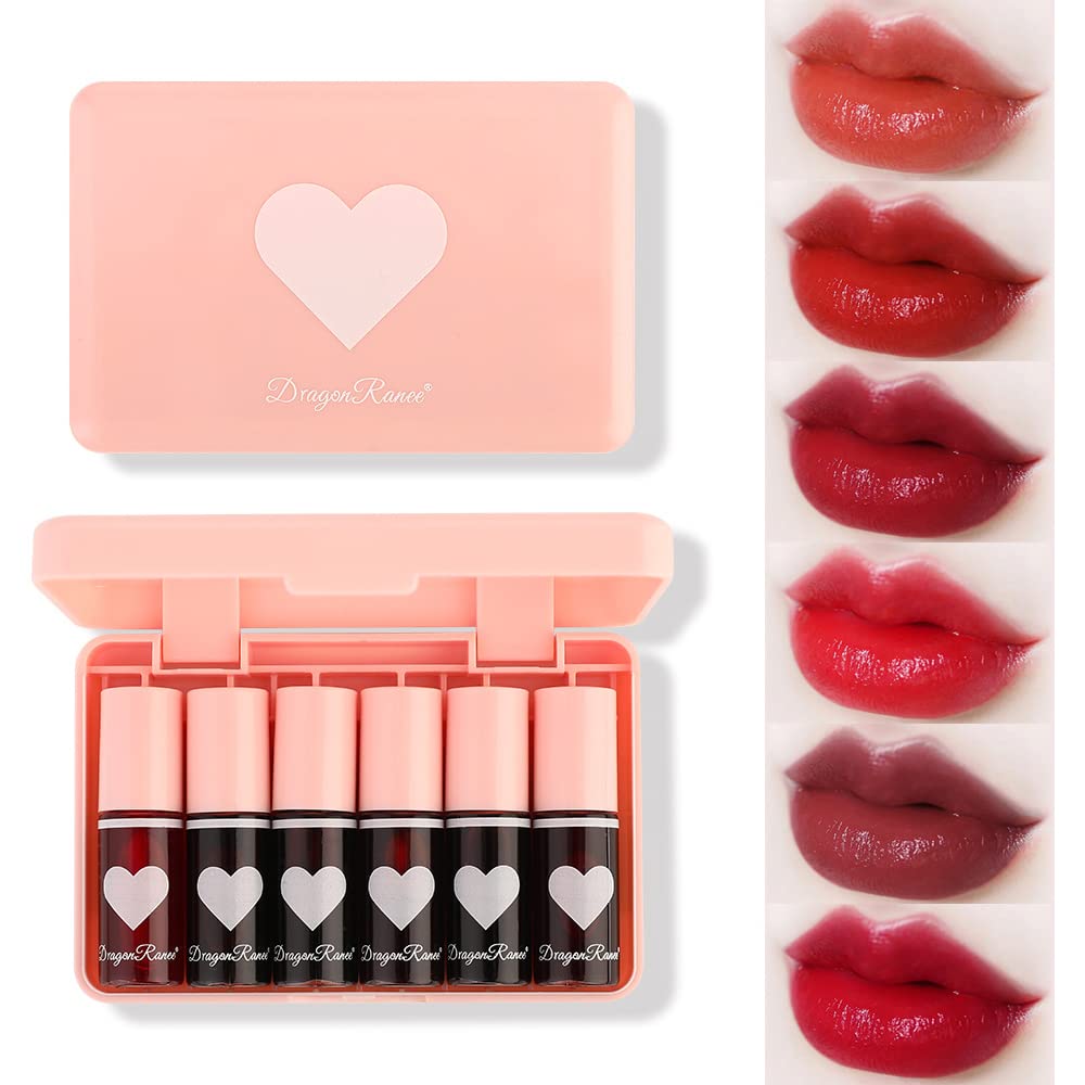 6 Colors Lip Tint Stain Set,Korean Lip Gloss Lip Tint Stain Plumping Mini Liquid Lipstick,Multi-use Lip and Cheek Tint,Long lasting Non-Stick Cup Waterproof,High Pigment, Vivid Color, Lip Color Makeup 6 Colors Lip Tint Stain Set,Korean Lip Gloss Lip Tint Stain Plumping Mini Liquid Lipstick,Multi-use Lip and Cheek Tint,Long lasting Non-Stick Cup Waterproof,High Pigment, Vivid Color, Lip Color Makeup