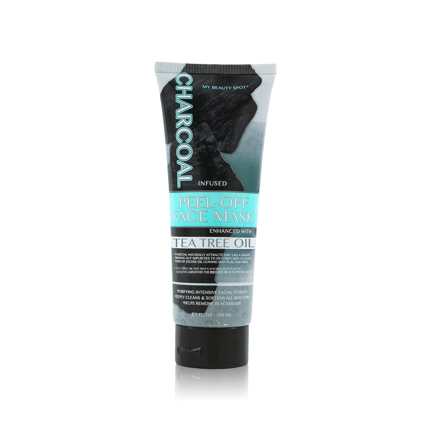 Charcoal Face Mask Peel-Off Face Mask Skin Care Black Head Remover for Face Infused with Tea Tree 6.7oz Charcoal Face Mask Peel-Off Face Mask Skin Care Black Head Remover for Face Infused with Tea Tree 6.7oz