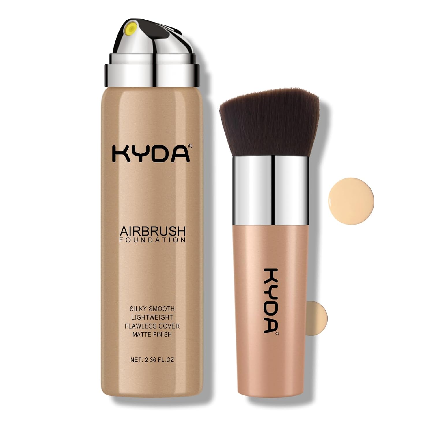 KYDA AirBrush Foundation Spray, Silky Foundation Mist Makeup, Flawless Coverage for Smooth Creamy Nude Finish, Breathable Blendable Lasting Formula, Moisturizing Makeup Primer-#220 Natural Beige KYDA AirBrush Foundation Spray, Silky Foundation Mist Makeup, Flawless Coverage for Smooth Creamy Nude Finish, Breathable Blendable Lasting Formula, Moisturizing Makeup Primer-#220 Natural Beige