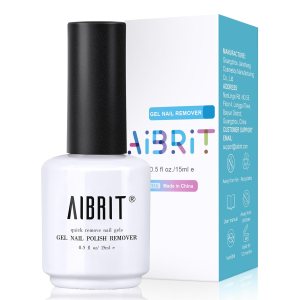 AIBRIT Gel Nail Polish Remover, 1pack 0.5 fl oz./15ml,Gel Polish Remover 2-5 Minutes Easily & Quickly Removes Gel Polish