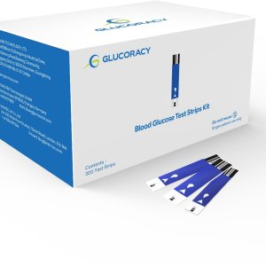 300 Counts Blood Glucose Test Strips, Only Works with Glucoracy G-425-2 Blood Sugar Monitor, Self Diabetes Blood Glucose Home Monitoring, 6 Vials 50 Pieces Per Vial