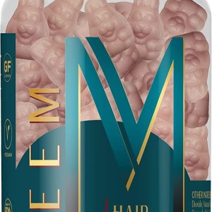 WEEM Hair Skin and Nails Gummies – Supports healthy hair – Vegan biotin Vitamins for Women & Men Supports Faster Hair Growth, Stronger Nails, Healthy Skin, Extra Strength (1)