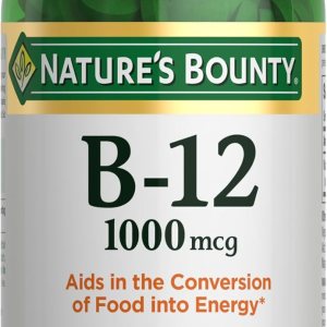 Nature’s Bounty Vitamin B12, Supports Energy Metabolism, Tablets, 1000mcg, 200 Ct