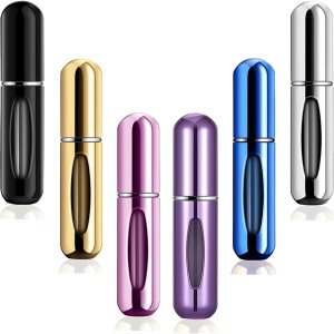 Portable Mini Refillable Perfume Atomizer Bottle Atomizer Travel Size Perfume Spray Bottles 6 Pcs Pack of 5ml