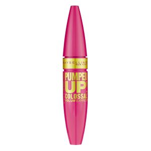 Maybelline Volum’ Express Pumped Up Colossal Mascara, Washable Formula Infused with Collagen for Up To 16x Lash Volume, Glam Black, 1 Count