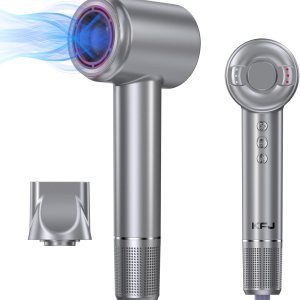 2024 Upgraded High Speed Hair Dryer, Professional Negative Ionic Blow Dryer, 110000 RPM Brushless Motor for Fast Drying, 1400W Low Noise Thermo-Control Hair Dryer with Magnetic Nozzle