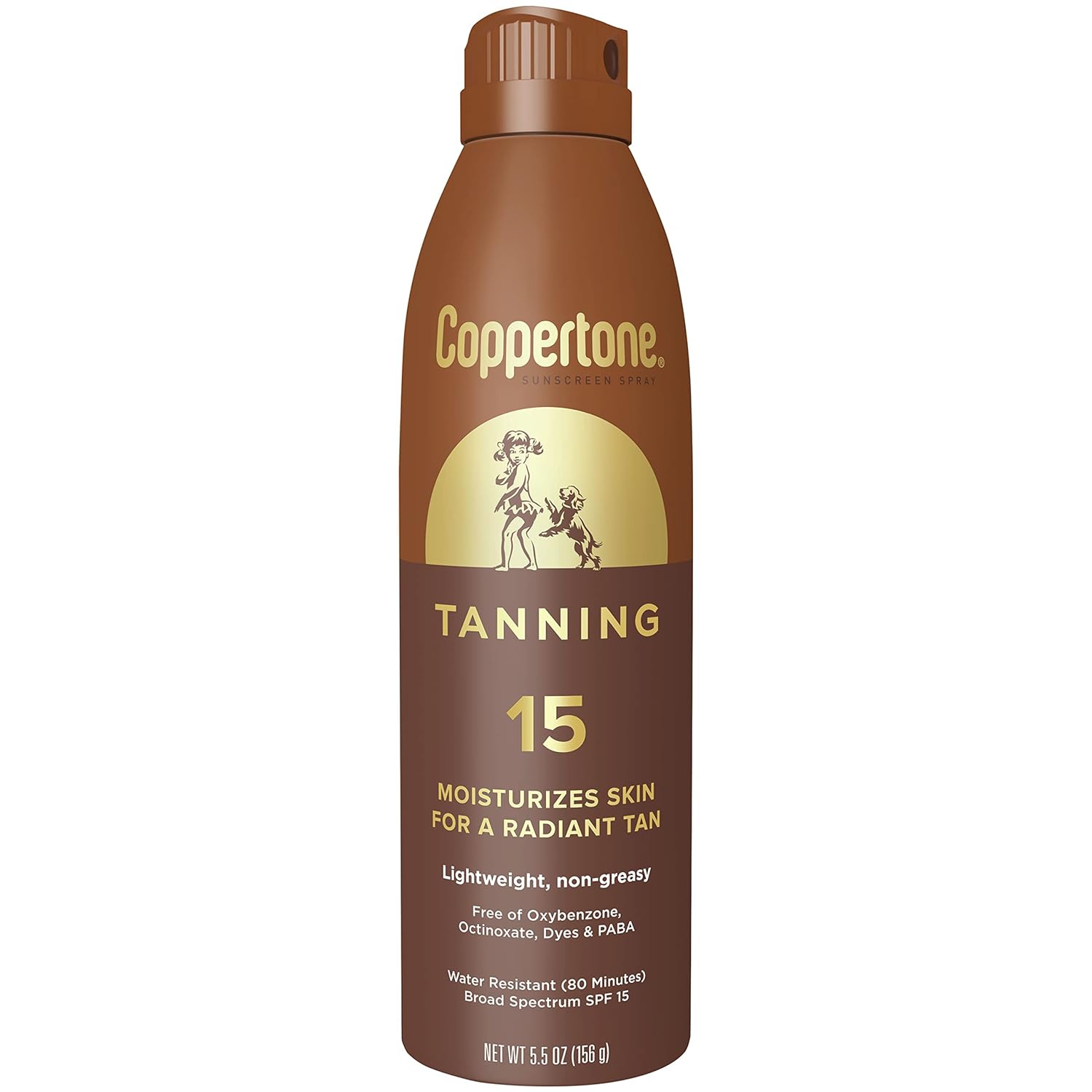 Coppertone Tanning Sunscreen Spray, SPF 15 Broad Spectrum Tanning Sunscreen, Water Resistant Sunscreen, 5.5 Oz Coppertone Tanning Sunscreen Spray, SPF 15 Broad Spectrum Tanning Sunscreen, Water Resistant Sunscreen, 5.5 Oz
