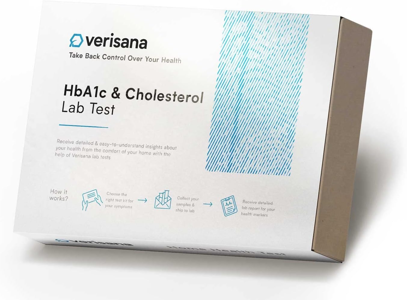HbA1c & Cholesterol Test – at Home Kit – Measure Your A1c Blood Sugar Levels and Your Cholesterol – Blood Analysis by CLIA-Certified Lab – Verisana HbA1c & Cholesterol Test – at Home Kit – Measure Your A1c Blood Sugar Levels and Your Cholesterol – Blood Analysis by CLIA-Certified Lab – Verisana