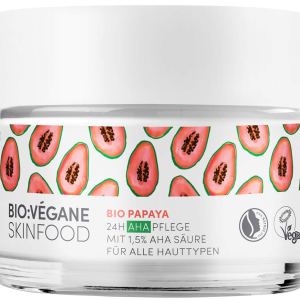BIO:VEGANE SKINFOOD Organic Papaya 24 Hour AHA Care With 1.5% AHA Acid For All Skin Types 1.7 oz (50 ml)