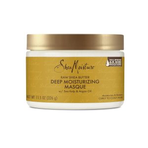 Shea Moisture Deep Treatment Hair Mask to Promote Healthy Hair Growth, Raw Shea Butter with Sea Kelp & Argan Oil, Curly Hair Products, Family Size, 16 Oz