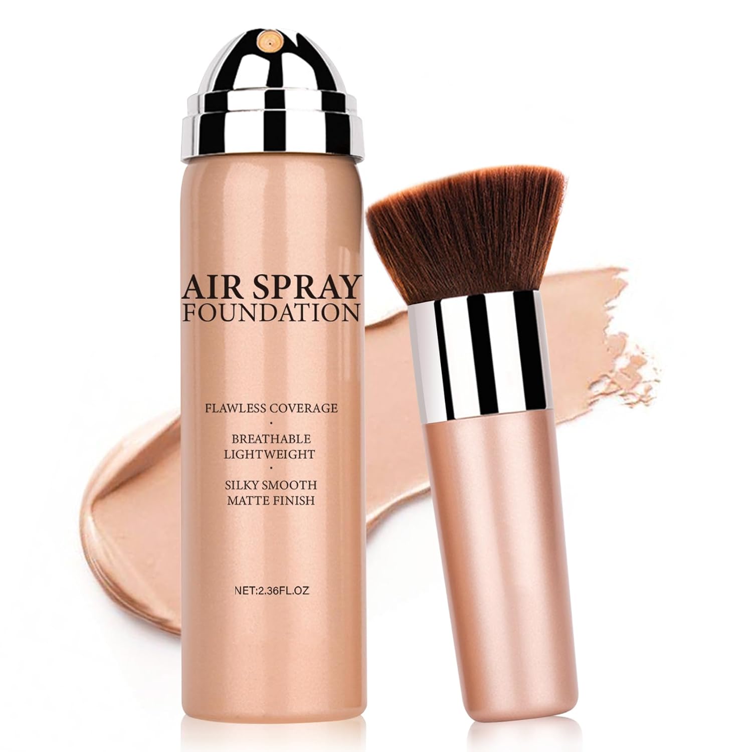 AirBrush Foundation Spray Full Coverage Foundation Matte Air Cushion Foundation Face Airbrush Makeup Foundation Set with Soft Makeup Brush – Natural AirBrush Foundation Spray Full Coverage Foundation Matte Air Cushion Foundation Face Airbrush Makeup Foundation Set with Soft Makeup Brush – Natural