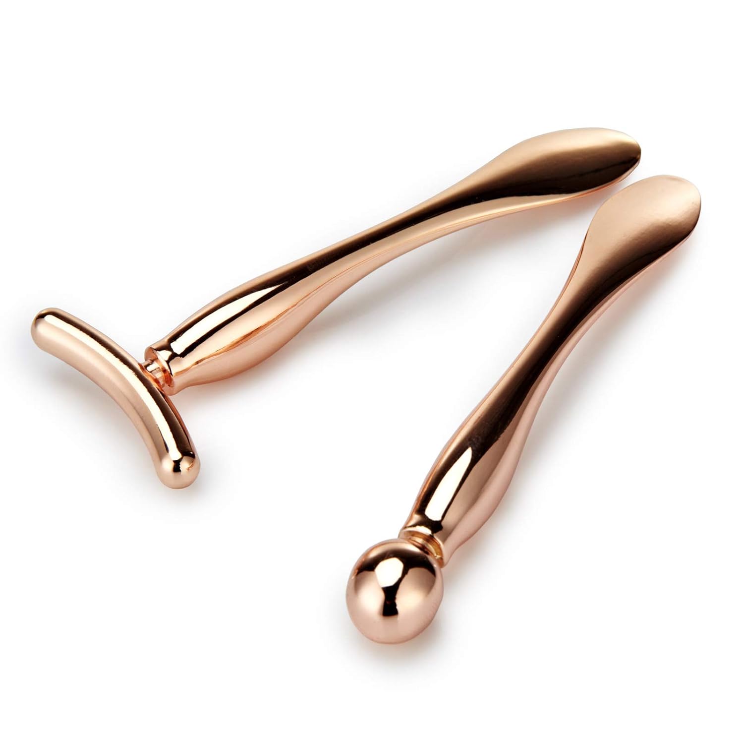 LISAPACK 2PCS Metal Eye Cream Applicator Wand Stick, Massager Tool for Facial Massage, Reduce Puffiness (Rose Gold) LISAPACK 2PCS Metal Eye Cream Applicator Wand Stick, Massager Tool for Facial Massage, Reduce Puffiness (Rose Gold)