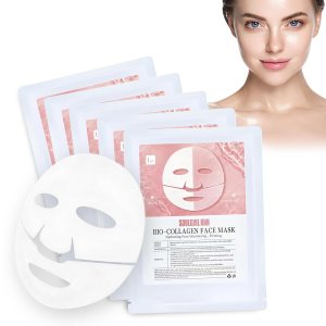 Bio-collagen Real Deep Mask,Korean Deep Hydrating Hydrating Firming Mask. Bio Collagen Face Mask Overnight,Small Molecule Penetration, Anti-wrinkle Face 6Pcs