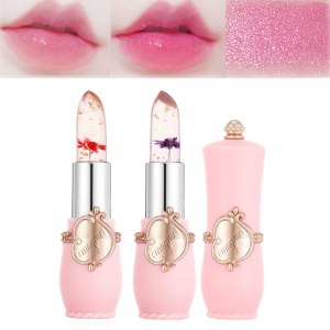 2pcs Jelly Clear Crystal Flower Magic Lipstick Color Changing Tinted Lip Balm Nourishing Moisturizing Lip Stick labial magicos