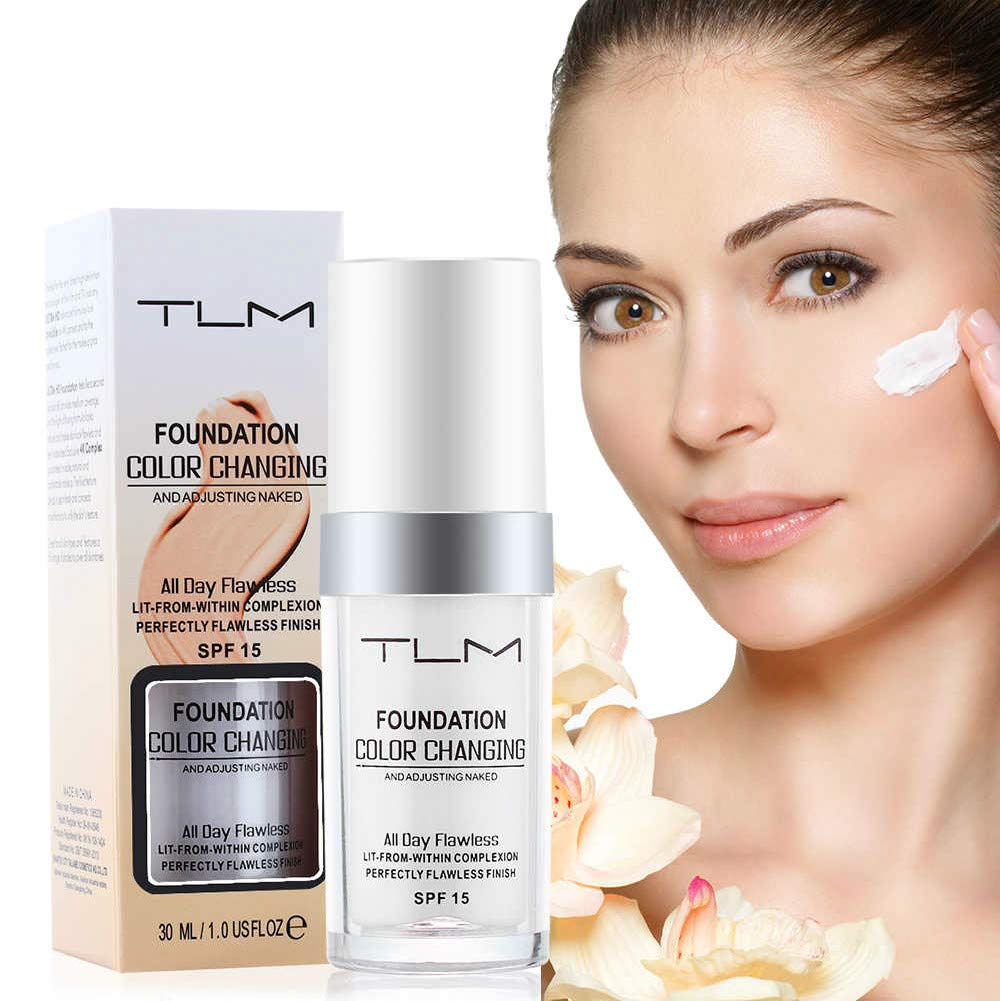 30ml TLM Flawless Color Changing Liquid Foundation Makeup Change To Your Skin Tone By Just Blending 30ml TLM Flawless Color Changing Liquid Foundation Makeup Change To Your Skin Tone By Just Blending