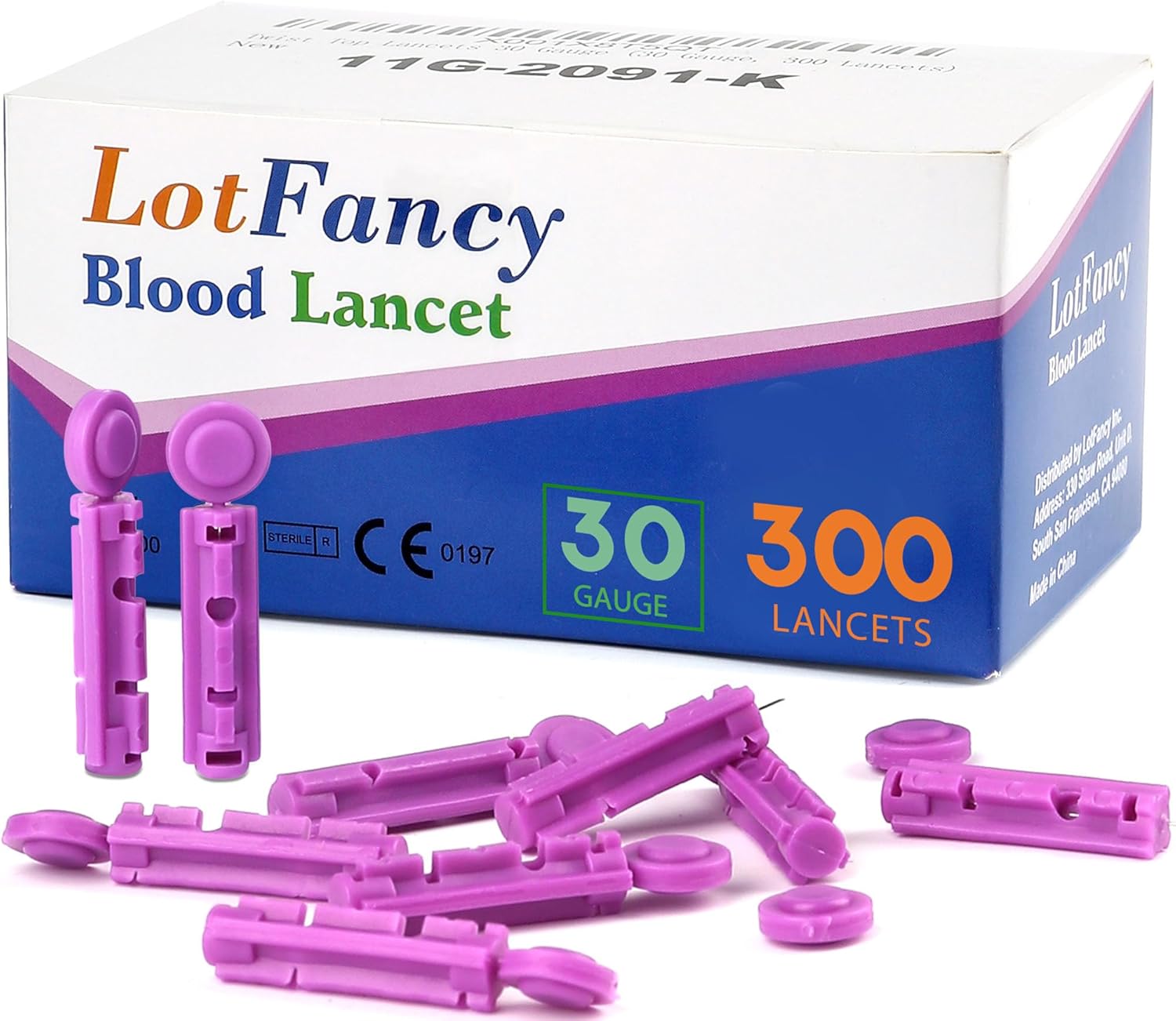 LotFancy Lancets for Blood Testing, 30 Gauge, 300-Count Twist Top Lancets for Glucose Diabetes Testing, Sterile, Disposable, Diabetic Supplies, Blood Sugar Test LotFancy Lancets for Blood Testing, 30 Gauge, 300-Count Twist Top Lancets for Glucose Diabetes Testing, Sterile, Disposable, Diabetic Supplies, Blood Sugar Test