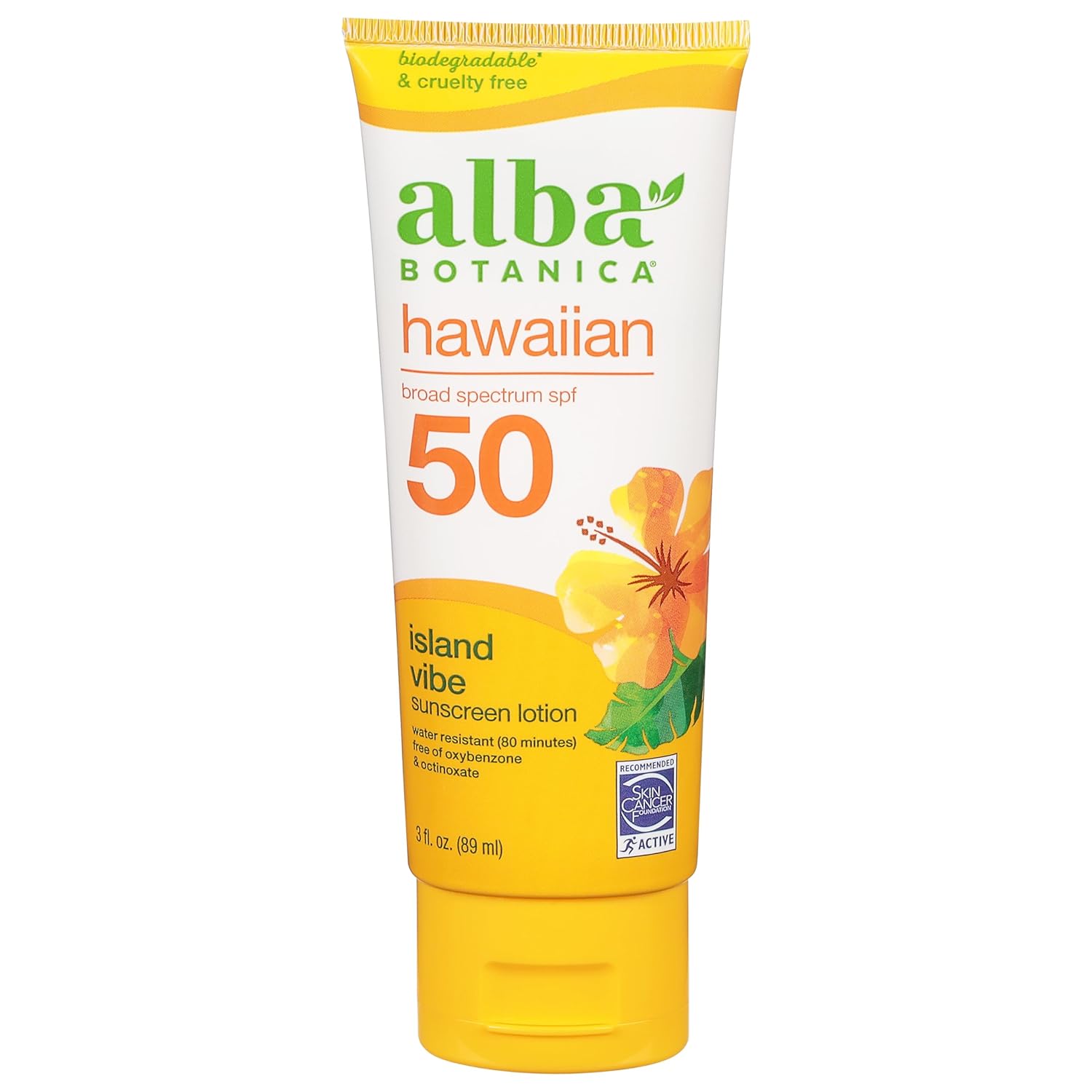 Alba Botanica Sunscreen Lotion, SPF 50, Island Vibe, 3 Oz Alba Botanica Sunscreen Lotion, SPF 50, Island Vibe, 3 Oz