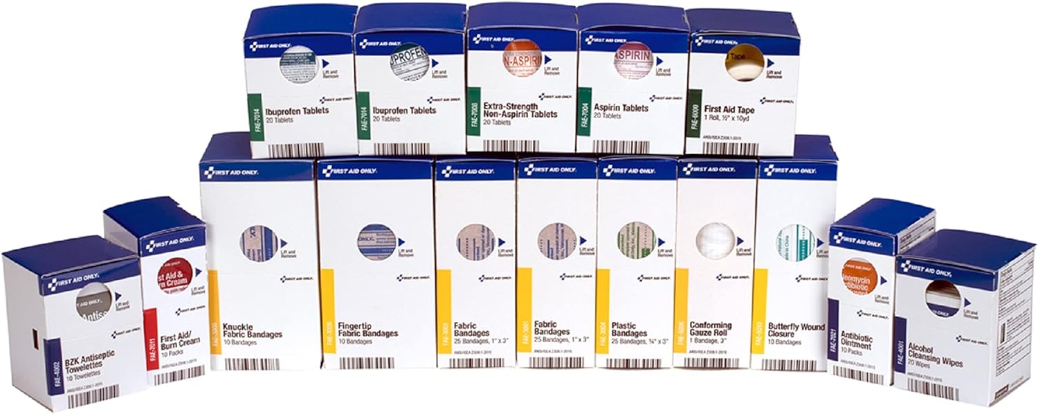 First Aid Only 700002 SmartCompliance General First Aid Kit Refill Medications, 237 Pieces First Aid Only 700002 SmartCompliance General First Aid Kit Refill Medications, 237 Pieces