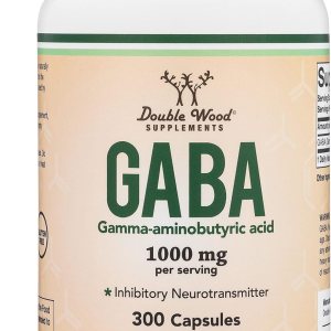 GABA Supplement (300 Capsules, 1,000mg per Serving) Promotes Calm, Relaxation, and Supports Sleep (Vegan Safe, Gluten Free, Non-GMO)(Gamma Aminobutyric Acid) by Double Wood