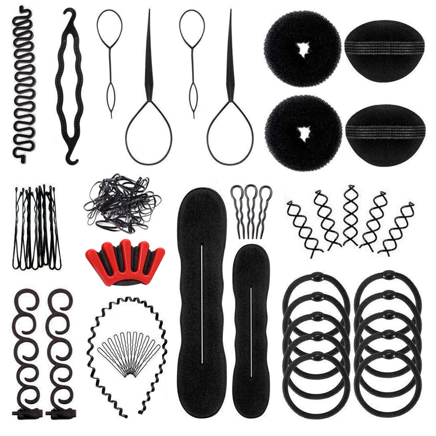 27Pcs Hair Styling Set, Hair Design Styling Tools, DIY Hair Accessories Hair Modelling Tool Kit Magic Fast Spiral Hair Braid Braiding Tool for Women and Girls 27Pcs Hair Styling Set, Hair Design Styling Tools, DIY Hair Accessories Hair Modelling Tool Kit Magic Fast Spiral Hair Braid Braiding Tool for Women and Girls