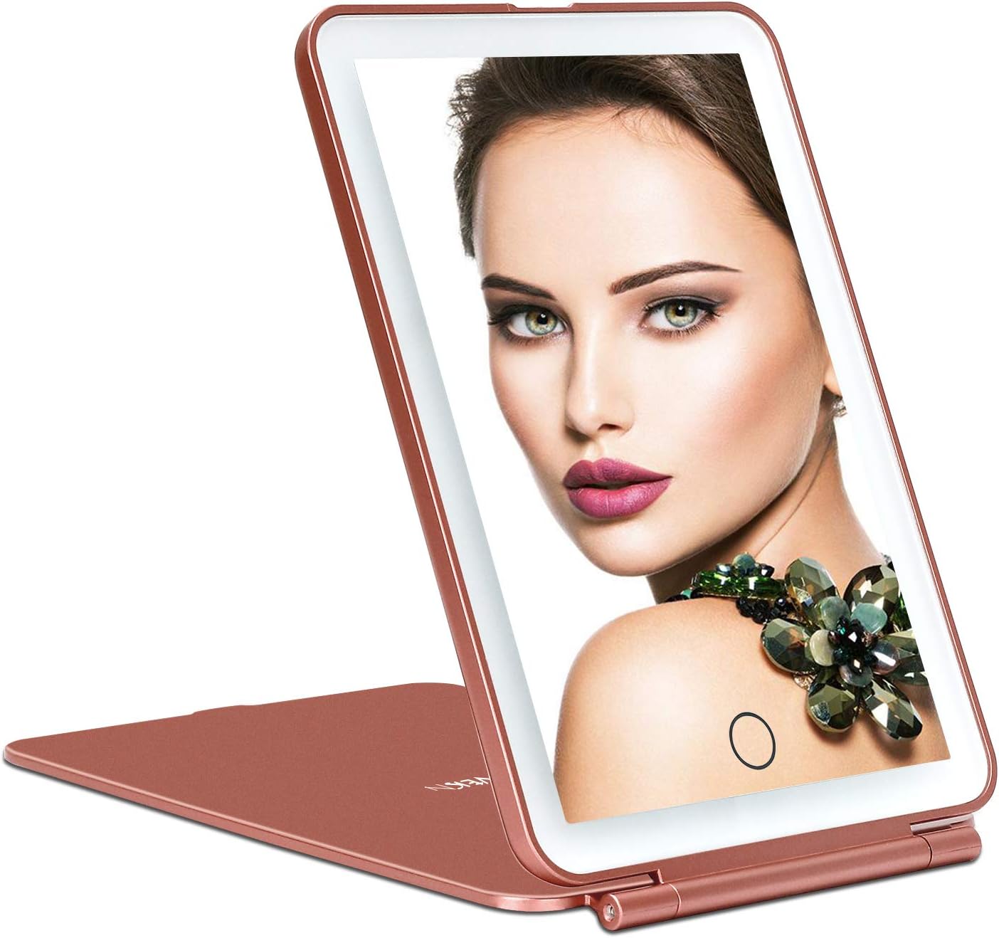deweisn LED Makeup Mirror for Travel, 32 LEDs Lighted Vanity Mirrors with Dimmable Light,Compact, Slim, Rechargeable Lighted Mirror, Folding Makeup Mirror for Beauty deweisn LED Makeup Mirror for Travel, 32 LEDs Lighted Vanity Mirrors with Dimmable Light,Compact, Slim, Rechargeable Lighted Mirror, Folding Makeup Mirror for Beauty