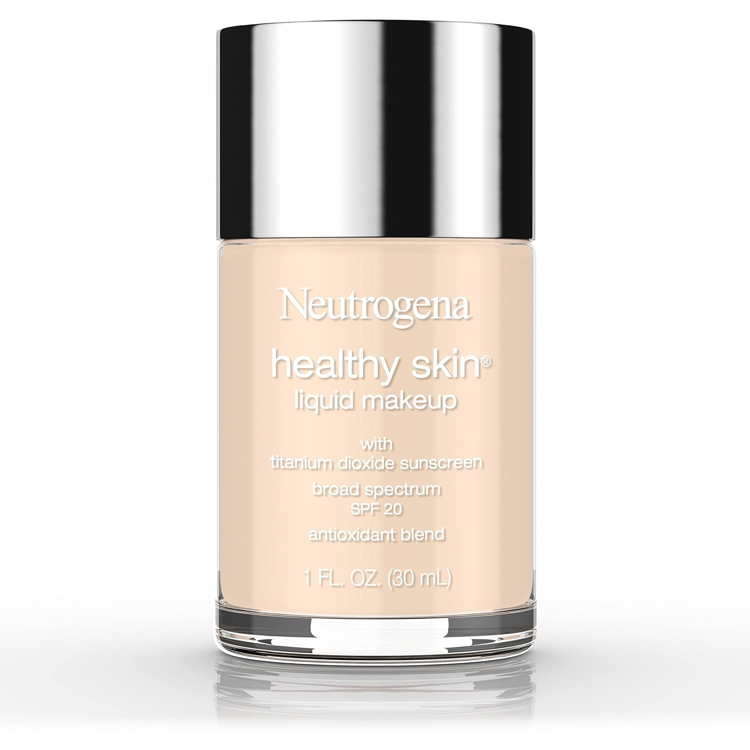 Neutrogena Healthy Skin Liquid Makeup Foundation, Broad Spectrum SPF 20 Sunscreen, Lightweight & Flawless Coverage Foundation with Antioxidant Vitamin E & Feverfew, Classic Ivory, 1 fl. oz Neutrogena Healthy Skin Liquid Makeup Foundation, Broad Spectrum SPF 20 Sunscreen, Lightweight & Flawless Coverage Foundation with Antioxidant Vitamin E & Feverfew, Classic Ivory, 1 fl. oz