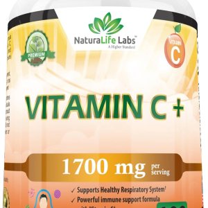 Vitamin C 1,700 MG with Vitamin D3, Zinc, Elderberry, Ginger root – Maximum Strength Multi System Immune Support- 100 veggie Capsules