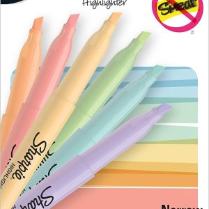 SHARPIE Pocket Highlighters, Mild Pastel Colors, Assorted, Chisel Tip, 12 Count