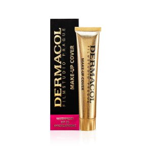 Dermacol – Full Coverage Foundation, Liquid Makeup Matte Foundation with SPF 30, Waterproof Foundation for Oily Skin, Acne, & Under Eye Bags, Long-Lasting Makeup Products, 30g, Shade 208