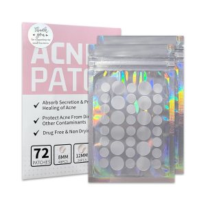 Pimple Patches for Face (72 Pack), Hydrocolloid Acne Pimple Patch for Covering Zits and Blemishes, Spot Stickers for Face and Skin,2 Sizes(8mm,12mm)