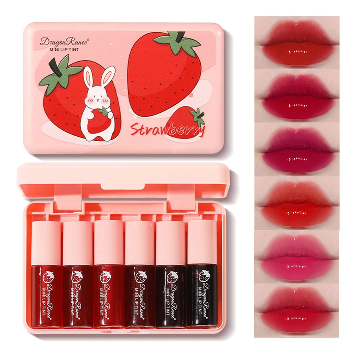 6 Colors Lip Tint Stain Mini Liquid Lipstick, Watery Lip Gloss Moisturizing Natural Velvet Lip Tint, Waterproof Longwear Liquid Blush & Lip Stain, Vivid Color Lip Tint Makeup 6 Colors Lip Tint Stain Mini Liquid Lipstick, Watery Lip Gloss Moisturizing Natural Velvet Lip Tint, Waterproof Longwear Liquid Blush & Lip Stain, Vivid Color Lip Tint Makeup