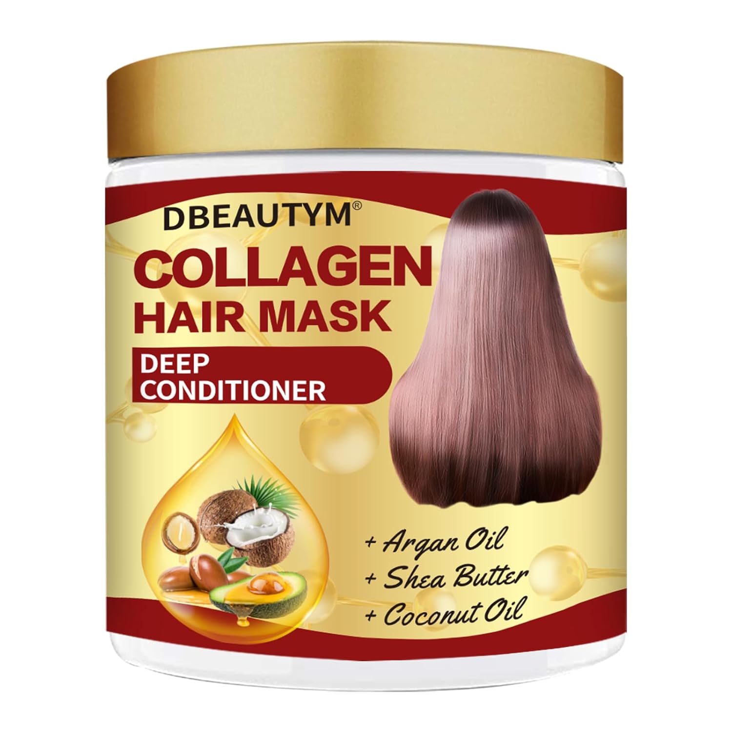 Collagen Hair Treatment Hair Mask,Natural Deep Conditioner Hydrating Hair Mask,Hair Mask Essence for Dry Damaged Hair All Hair Types Collagen Hair Treatment Hair Mask,Natural Deep Conditioner Hydrating Hair Mask,Hair Mask Essence for Dry Damaged Hair All Hair Types