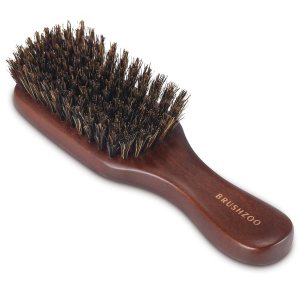Beard Brush for Men Smooths Softens Beard and Exfoliates Skin and Scalp, 100% Boar Bristle Beard Brush for Berad & Short Hair Detangle add Natural Shine