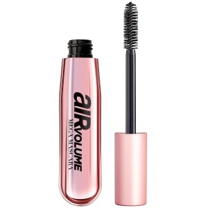 L’Oreal Paris Makeup Air Volume Mega Mascara, Lightweight & Long-lasting Volumizing Mascara for Voluminous Eyelashes, Washable Black Brown, 0.3 Fl Oz