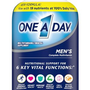One A Day Men’s Multivitamin, Supplement Tablet with Vitamin A, Vitamin C, Vitamin D, Vitamin E and Zinc for Immune Health Support, B12, Calcium & more, 200 count (Packaging May Vary), pack of 1