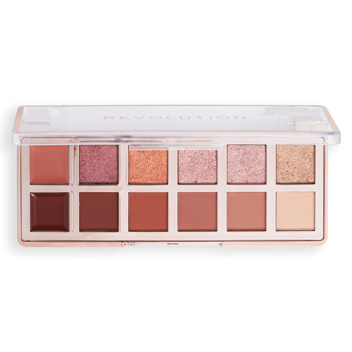Revolution Beauty, The True Icon Bronze Eyeshadow Palette, 12 Ultra-Pigmented Matte & Shimmer Finishes & Shades, Long-Lasting & Blendable, Vegan & Cruelty-Free, 3.53 oz Revolution Beauty, The True Icon Bronze Eyeshadow Palette, 12 Ultra-Pigmented Matte & Shimmer Finishes & Shades, Long-Lasting & Blendable, Vegan & Cruelty-Free, 3.53 oz