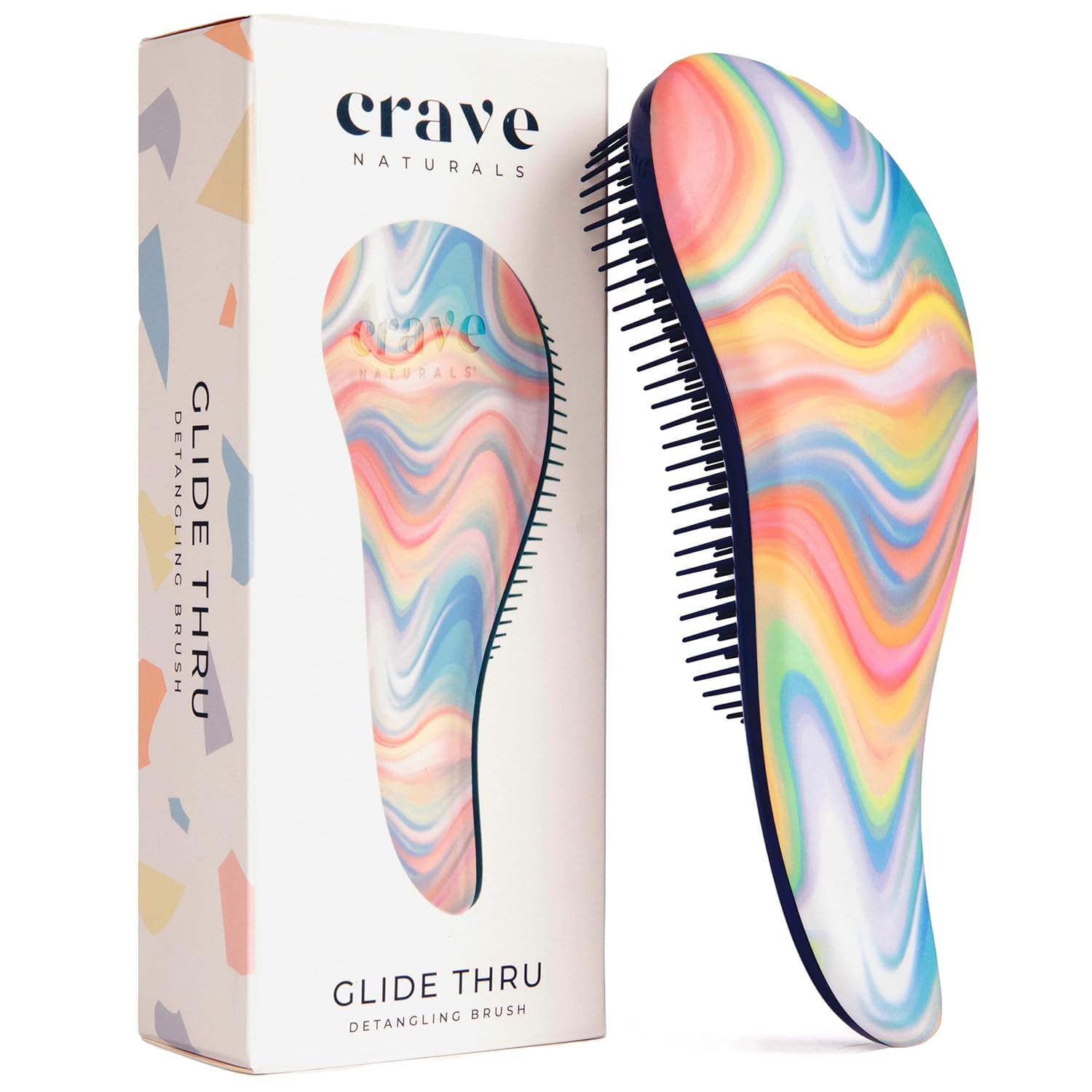 Crave Naturals Glide Thru Detangling Brush for Adults & Kids Hair – Detangler Natural, Curly, Straight, Wet, Dry Hairbrush Men&Women, Little Girl Accessories, Soft Hazy Swirl, 1 count Crave Naturals Glide Thru Detangling Brush for Adults & Kids Hair – Detangler Natural, Curly, Straight, Wet, Dry Hairbrush Men&Women, Little Girl Accessories, Soft Hazy Swirl, 1 count