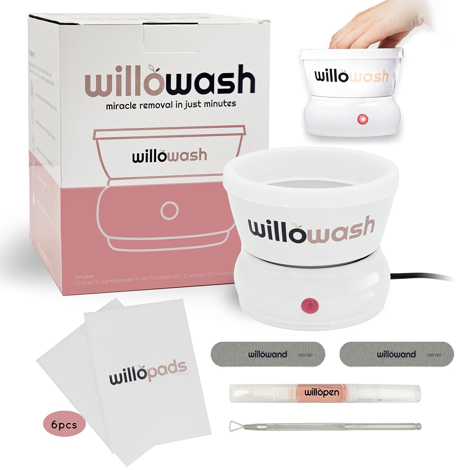 Electric Nail Soaking Bowl acetone proof | Acrylic Nail Remover Kit | Dip Powder Remover At Home | Acetone Soak Off Bowl | 50% faster acrylic soak off, White Electric Nail Soaking Bowl acetone proof | Acrylic Nail Remover Kit | Dip Powder Remover At Home | Acetone Soak Off Bowl | 50% faster acrylic soak off, White