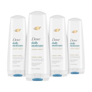 Dove Nutritive Solutions Moisturizing Conditioner Daily Moisture 4 Count for Dry Hair Deep Conditioner Detangles and Nourishes Dry Hair 12 oz