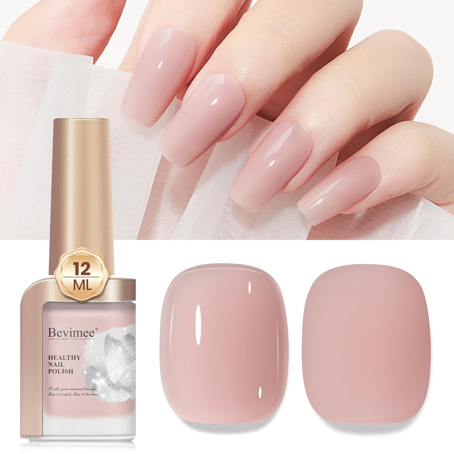 Fast Drying Nail Polish 12ML Air Quick Dry, Sheer Nude Regular Color Nail Polish Holographic High Coverage Nail Lacquer Water Based Natural Nail Art No Required UV LED Fast Drying Nail Polish 12ML Air Quick Dry, Sheer Nude Regular Color Nail Polish Holographic High Coverage Nail Lacquer Water Based Natural Nail Art No Required UV LED