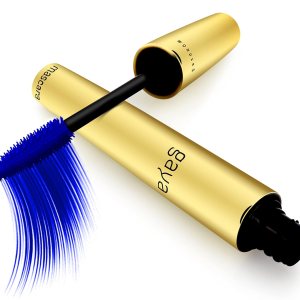 Vegan Blue Mascara for Sensitive Eyes, Natural Hypoallergenic mascara, Buildable Lengthening and Volumizing for Natural Looking, Cruelty Free, Ophthalmologist Tested- By Gaya cosmetics