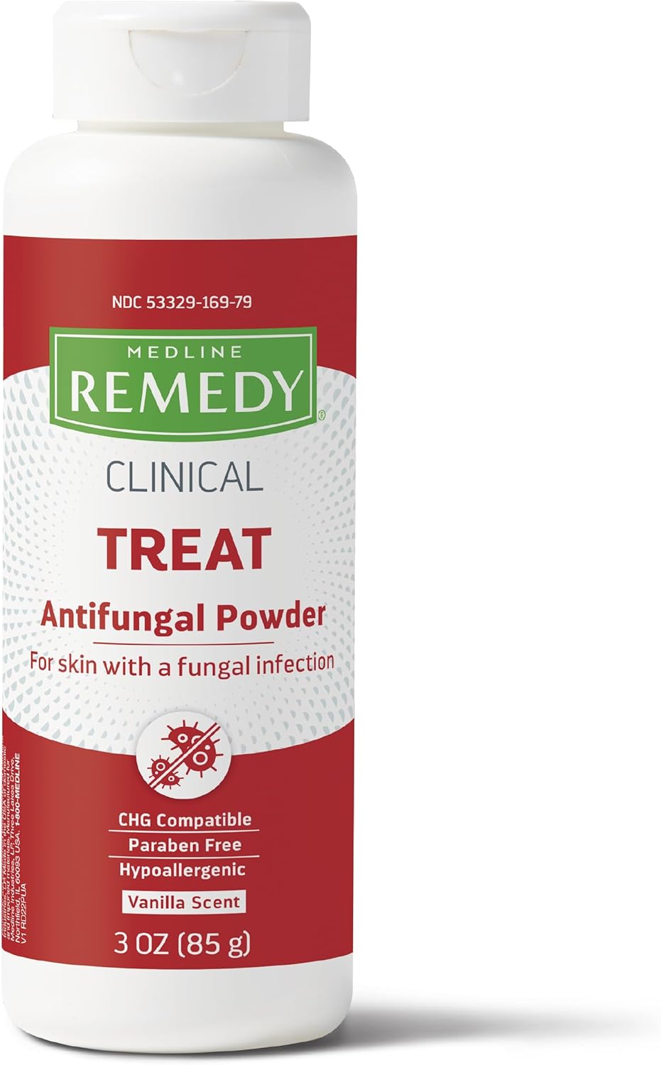 Medline Remedy Clinical Antifungal Powder (3 oz Bottle), Vanilla Scent, 2% Miconazole Nitrate, Treats Athlete’s Foot, Jock Itch, Ringworm, Skin Folds, Infection, Talc Free, Soothes Burning & Chafing Medline Remedy Clinical Antifungal Powder (3 oz Bottle), Vanilla Scent, 2% Miconazole Nitrate, Treats Athlete’s Foot, Jock Itch, Ringworm, Skin Folds, Infection, Talc Free, Soothes Burning & Chafing