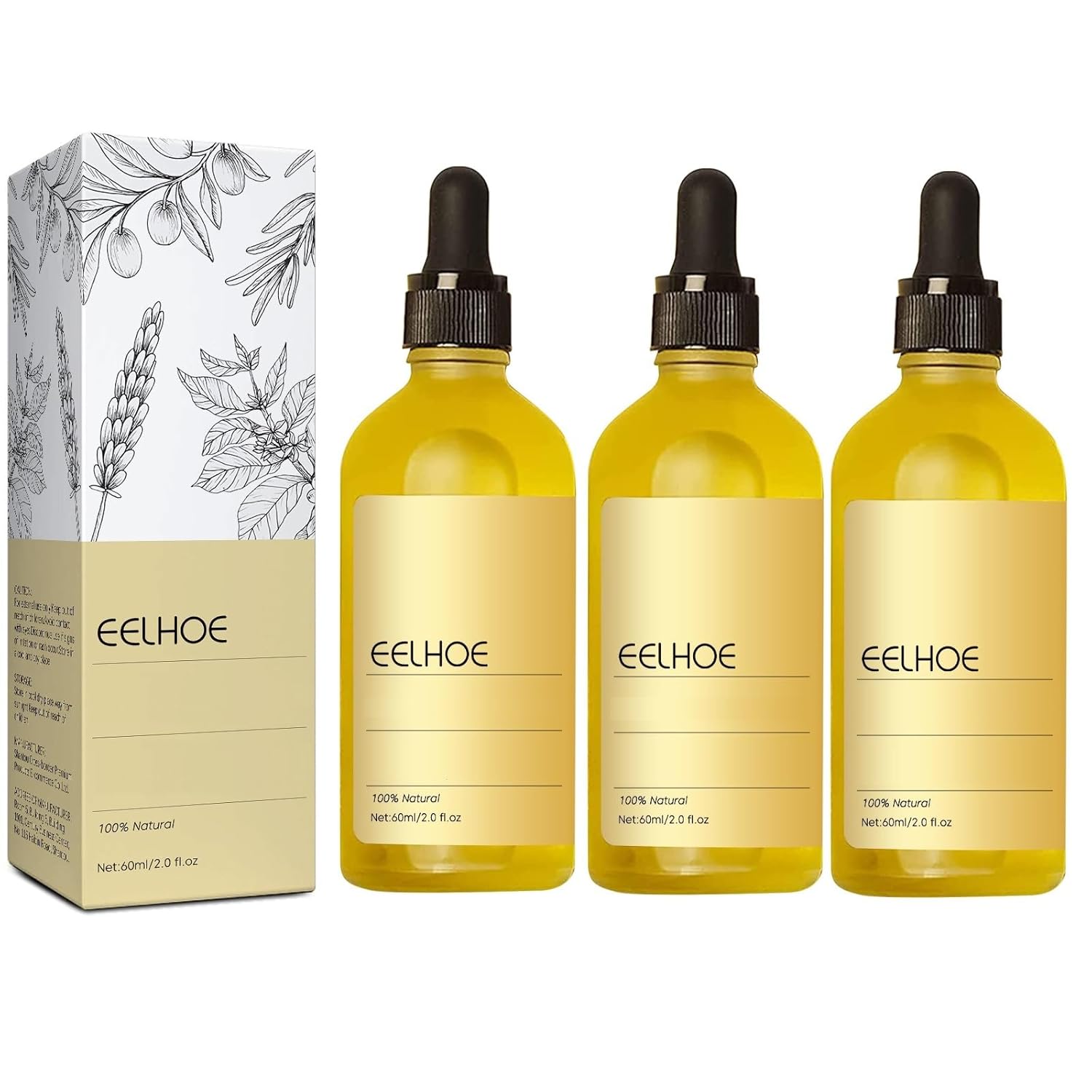 180 ML EELHOE Hair Growth Oil, Veganic Natural Hair Growth Oil, Hair Rosemary Oil for Dry Damaged Hair and Growth Thin Hair. (3Pcs) 180 ML EELHOE Hair Growth Oil, Veganic Natural Hair Growth Oil, Hair Rosemary Oil for Dry Damaged Hair and Growth Thin Hair. (3Pcs)