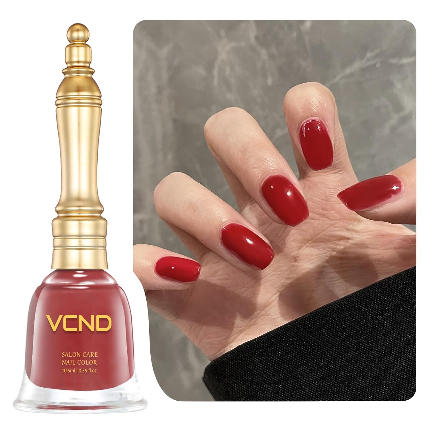 Red Nail Polish Long Lasting-Fast Drying-Chip Resistant-Non-Toxic-Odorless-(0.35fl.oz-10.5ml) Salon Cherry Red Nail Polish Home DIY Nail Polish Gifts Red Nail Polish Long Lasting-Fast Drying-Chip Resistant-Non-Toxic-Odorless-(0.35fl.oz-10.5ml) Salon Cherry Red Nail Polish Home DIY Nail Polish Gifts