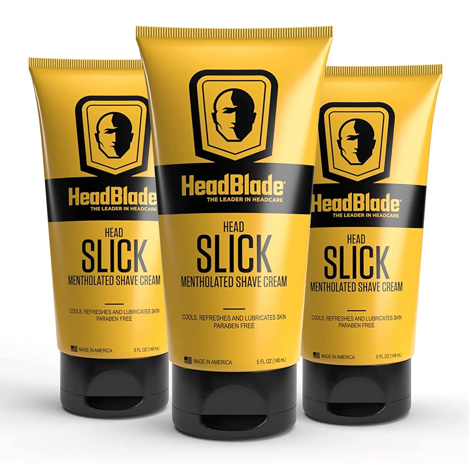 HeadBlade HeadSlick Men’s Head & Skull Shaving Cream | No more Nick, Cuts, or Razor Burns | 5 oz (3 Pack) HeadBlade HeadSlick Men’s Head & Skull Shaving Cream | No more Nick, Cuts, or Razor Burns | 5 oz (3 Pack)