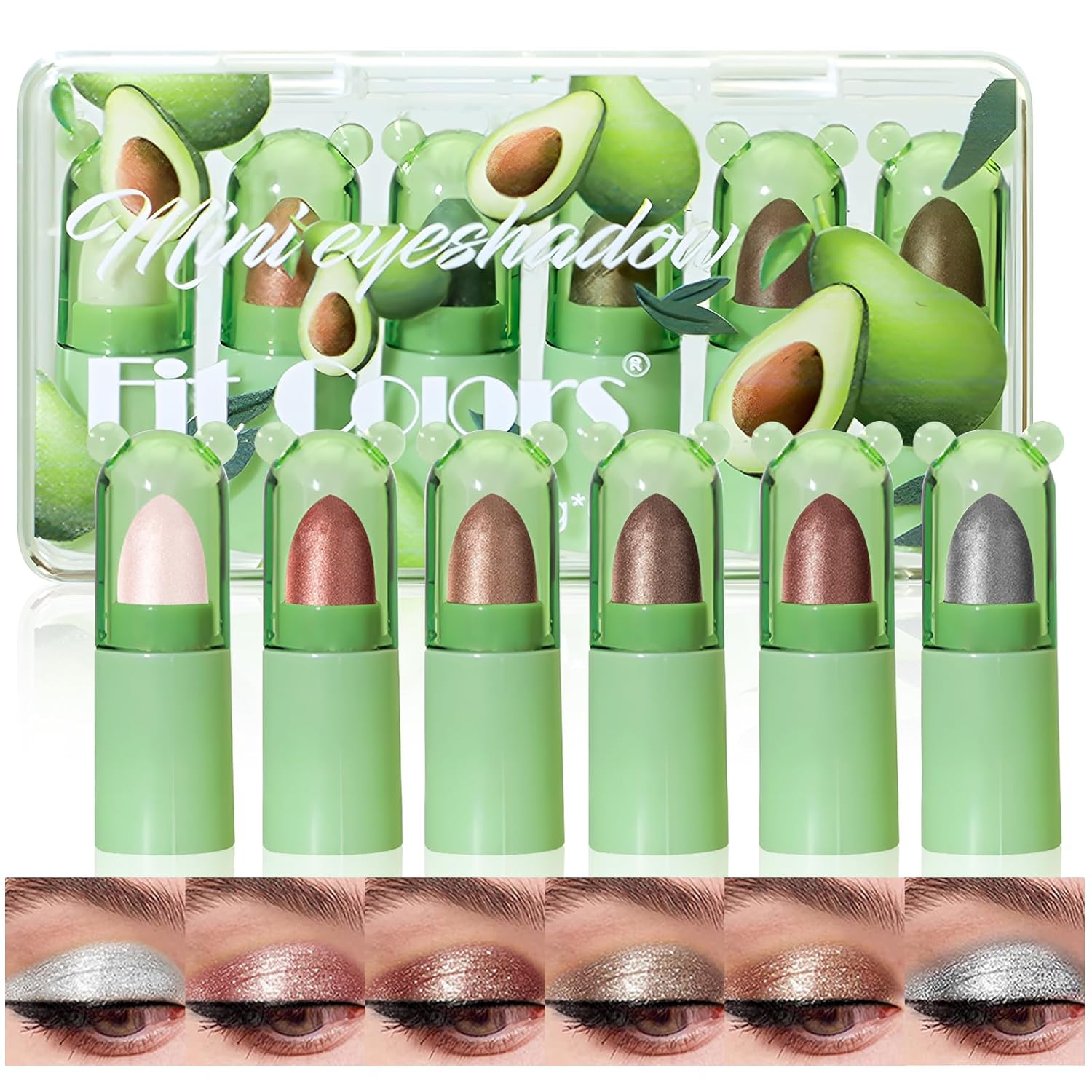 6 Colors Mini Cream Eyeshadow Stick Set, Pearl White Nude Brown Glitter Eyeshadow, Waterproof Long Lasting Shimmer Metallic Cream Neutral Eye Shadow Pencil Makeup Set 6 Colors Mini Cream Eyeshadow Stick Set, Pearl White Nude Brown Glitter Eyeshadow, Waterproof Long Lasting Shimmer Metallic Cream Neutral Eye Shadow Pencil Makeup Set